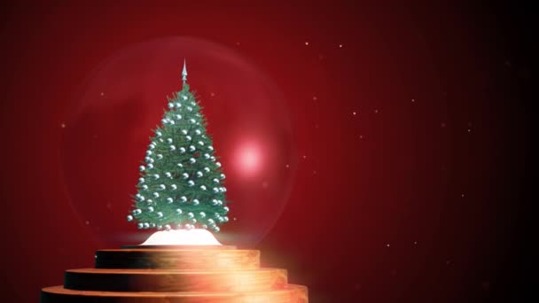 Tło Boże Narodzenie Kula Śnieżna — Wideo stockowe