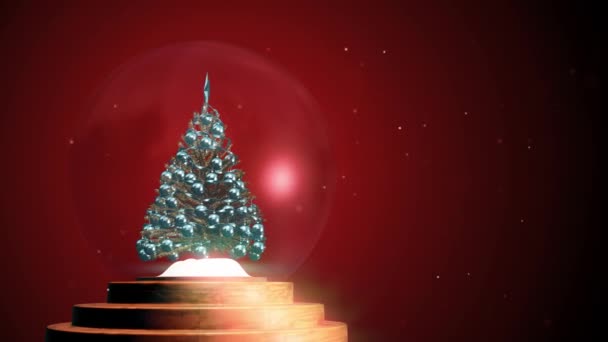 Background Christmas Snow Globe — Stock Video