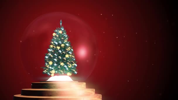 Background Christmas Snow Globe — Stock Video