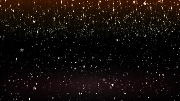 Tło Latające Cząstki Gwiazdy — Wideo stockowe