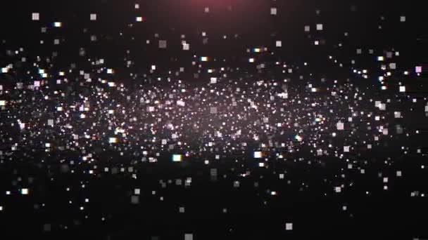 Hintergrund Quadratische Flüchtige Teilchen — Stockvideo