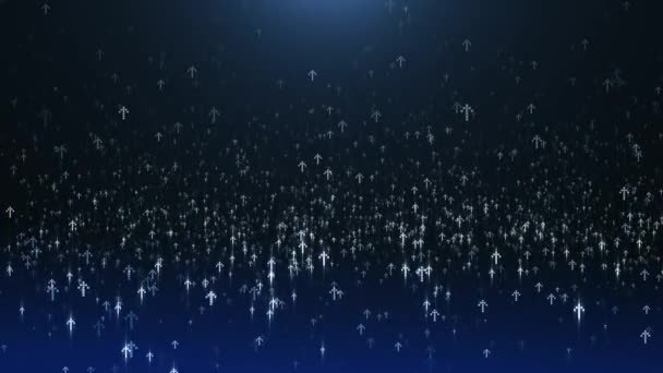 Fond 3D, particules volatiles carrées sur fond bleu 