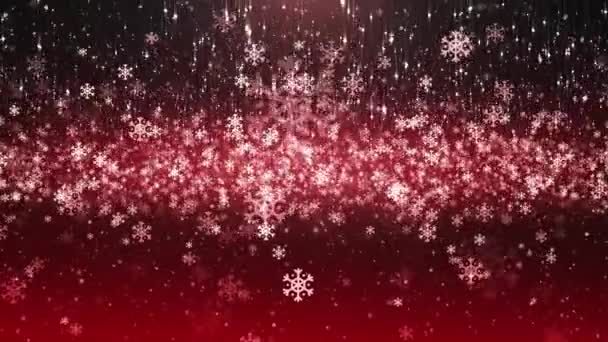 Sfondo Rosso Natale Sfondo Rosso Natale Palle — Video Stock