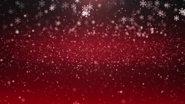 Sfondo Rosso Natale Sfondo Rosso Natale Palle — Video Stock