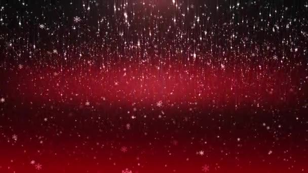 赤いクリスマスの背景 クリスマスの赤いボールの背景 — ストック動画