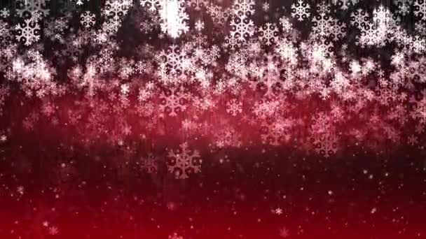 Sfondo Rosso Natale Sfondo Rosso Natale Palle — Video Stock