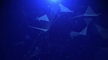 Plexus soyut ağ teknolojisi bilimi arka plan döngüsü