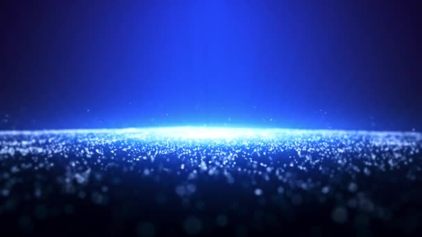 Fond Boucle Récompenses Brillant Bleu Particules Boucle — Video