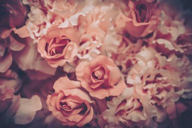 Güzel Yapay Çiçekler Arkaplanı, Vintage tarzı;