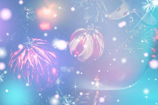 Jul bakgrund med bokeh ljus; Suddig Xmas bakgrund — Stockfoto
