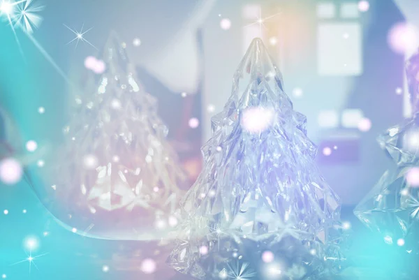 Christmas Background with bokeh light; Blurred Xmas background — Stock Photo, Image