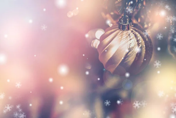Christmas Background with bokeh light; Blurred Xmas background — Stock Photo, Image