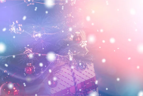 Рождественский фон с боке света; размытый фон Рождество — стоковое фото