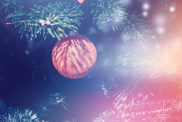 Christmas Background with bokeh light; Blurred Xmas background — Stock Photo, Image