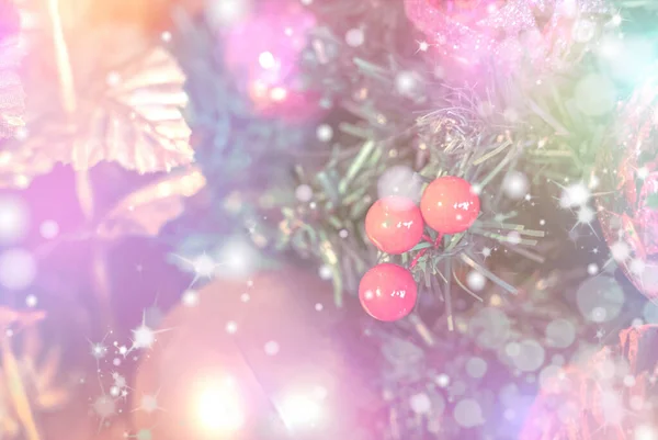 Рождественский фон с боке света — стоковое фото