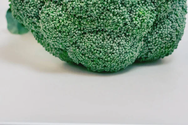 Свежий брокколи на белом фоне — стоковое фото