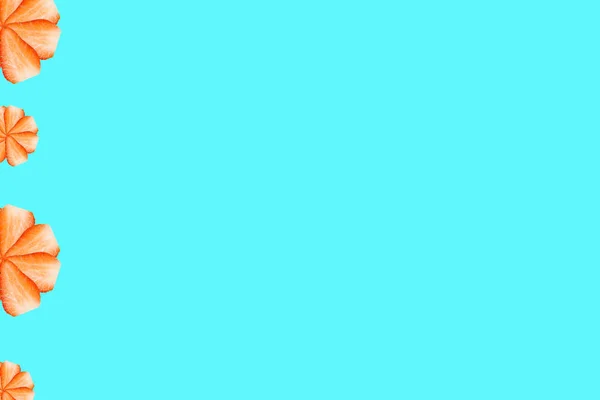 青を基調としたフレッシュストロベリー柄 — ストック写真