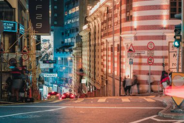 Wyndham Caddesi, Hong Kong 'un merkezinde.