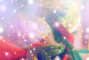 Noel arkaplanı ışık saçar