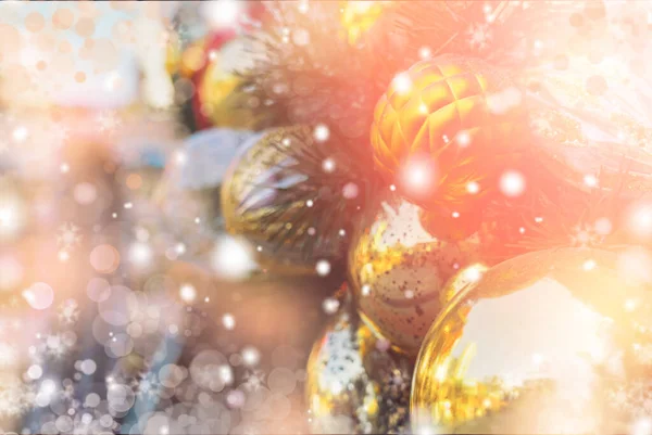 Fondo de Navidad witg bokeh luz — Foto de Stock