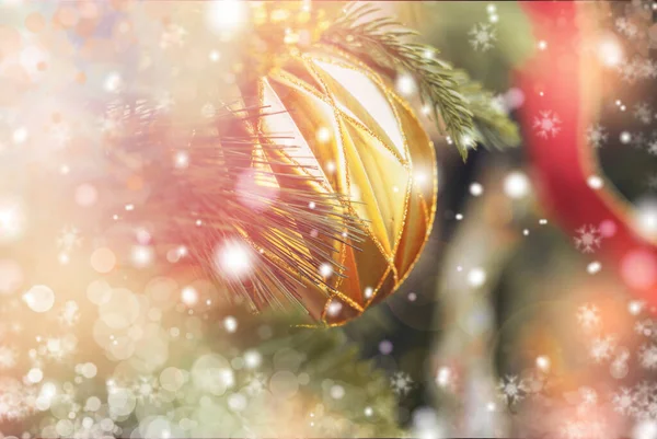 Christmas background witg bokeh light — Stock Photo, Image