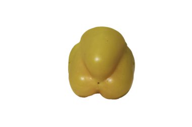 Beyaz arka planda taze sarı biber