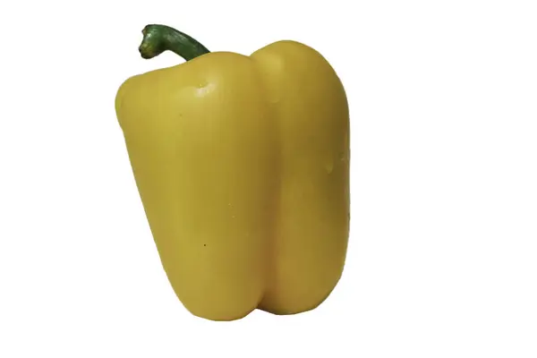 白色背景上的新鲜黄色甜椒 — 图库照片