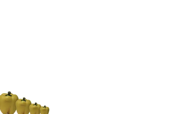 Свіжий жовтий перець на білому тлі — стокове фото