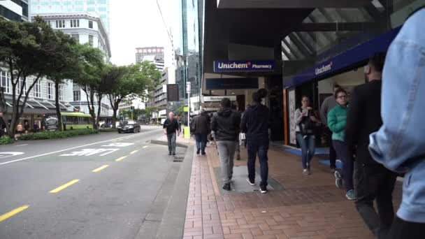 Wellington Zéland 2020 Január Belváros Wellington City Utcák Zéland Fővárosában — Stock videók
