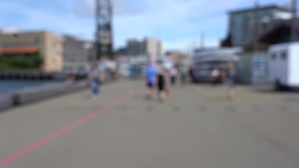 Blur Video Street View Wellington City Centre New Zealand — Stock Video