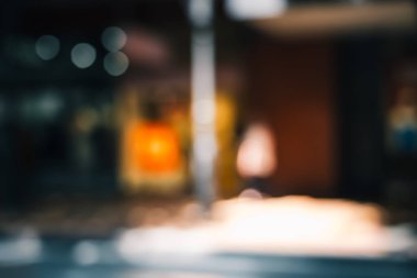 Yeni Ze 'deki Wellington şehir merkezinin sokak görüntüsü bulanık