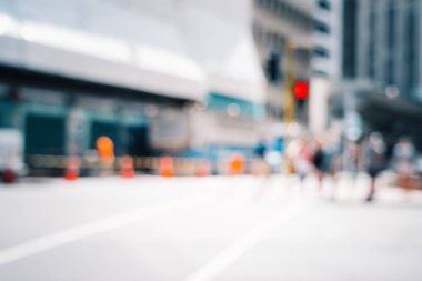 Yeni Ze 'deki Wellington şehir merkezinin sokak görüntüsü bulanık