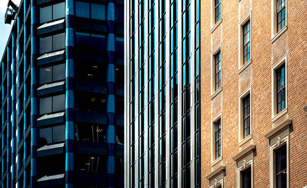 Commercial building close up; Wellington Office Building.
