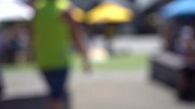 Blurred video of Downtown Wellington City waterfront view in the capital of New Zealand; Slow motion