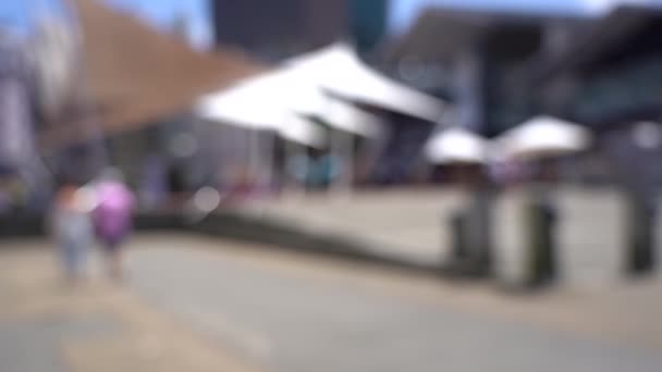 Blurred Video Downtown Wellington City Waterfront View Capital New Zealand — Stockvideo