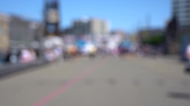 Blurred Video Downtown Wellington City Waterfront View Capital New Zealand — 图库视频影像