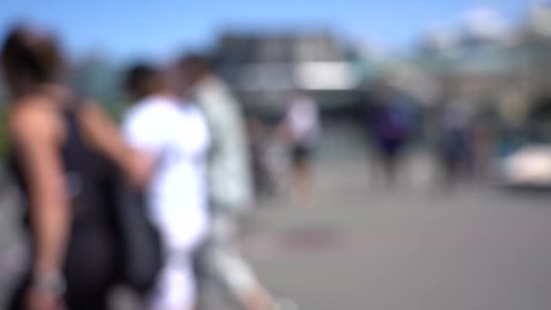 Blurred Video Downtown Wellington City Waterfront View Capital New Zealand — Stok video