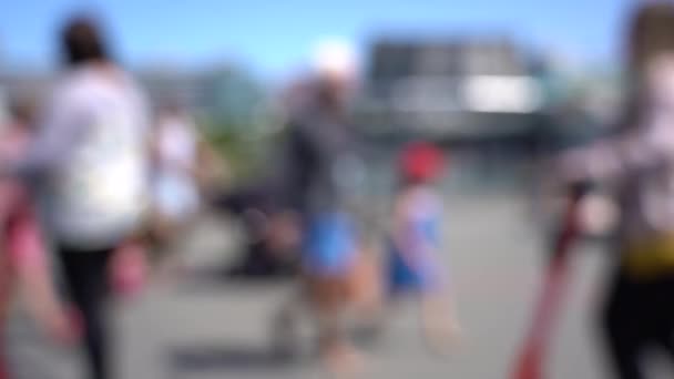 Blurred Video Downtown Wellington City Waterfront View Capital New Zealand — Stockvideo