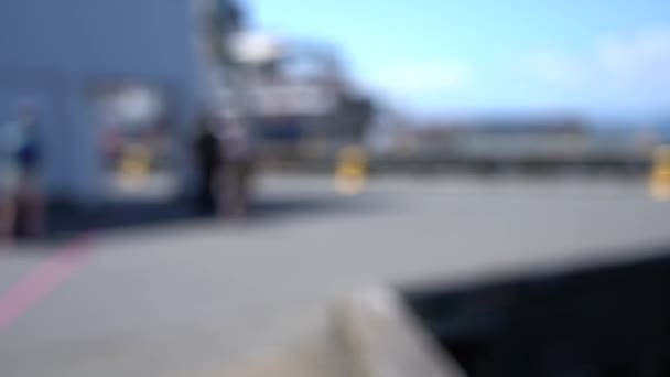 Blurred Video Downtown Wellington City Waterfront View Capital New Zealand — 비디오