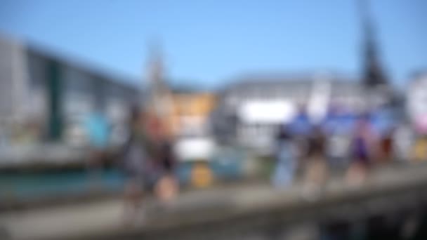 Blurred Video Downtown Wellington City Waterfront View Capital New Zealand — ストック動画