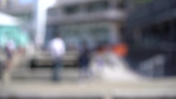 Blurred Video Downtown Wellington City Waterfront View Capital New Zealand — Stock Video