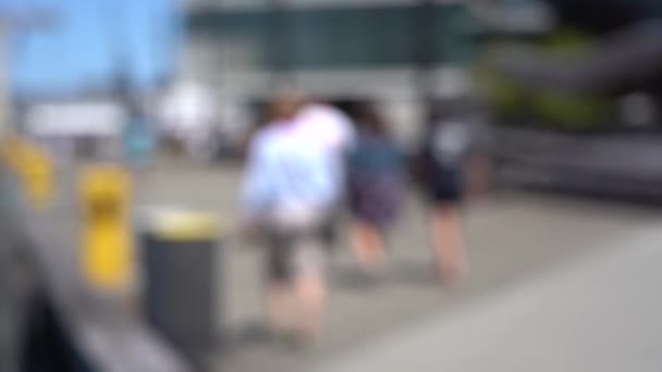 Blurred Video Downtown Wellington City Waterfront View Capital New Zealand — Stockvideo