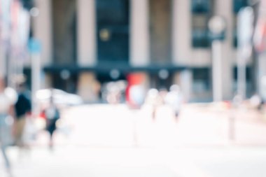 Blur image of People passing through Wellington Railway Station,