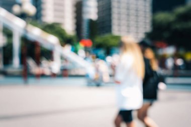 Wellington City 'nin başkentindeki deniz manzarasının bulanık görüntüsü 