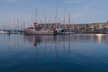 Wellington City şehir merkezi rıhtım manzarası