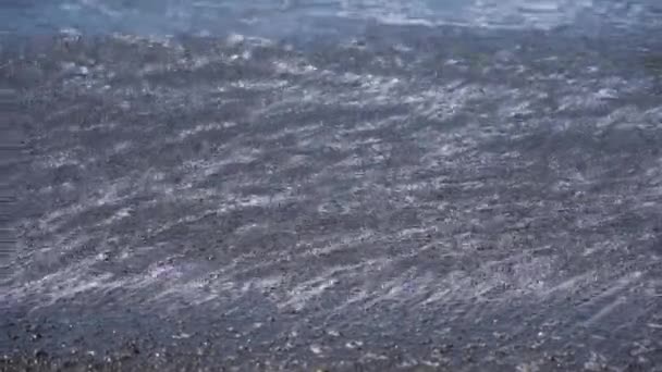 Zeegezicht Van Nieuw Zeeland Golven Crash Het Strand Nieuw Zeeland — Stockvideo