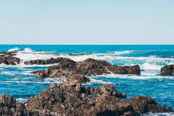 Морська Хвиля Камінь Природний Фон — стокове фото