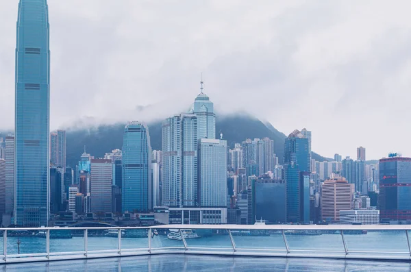 Hong Kong Victoria Harbour view after rain