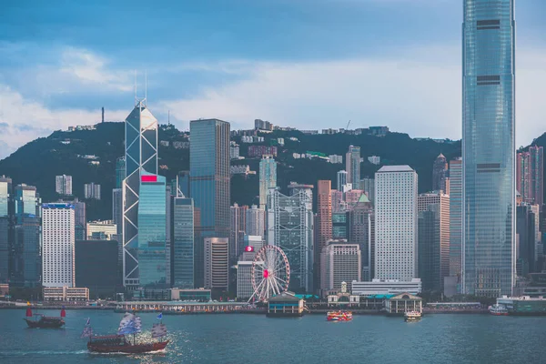 香港维多利亚港景观 香港城市景观 — 图库照片