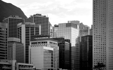 Hong Kong Modern Mimari, siyah beyaz görüntü